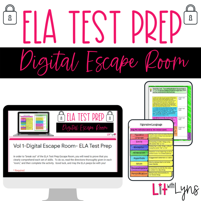 Ela test prep escape room