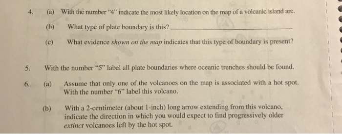 Map plate boundaries drawing tectonic using after appropriate symbols answer basin ocean below questions hypothetical exercise problem answers following solved