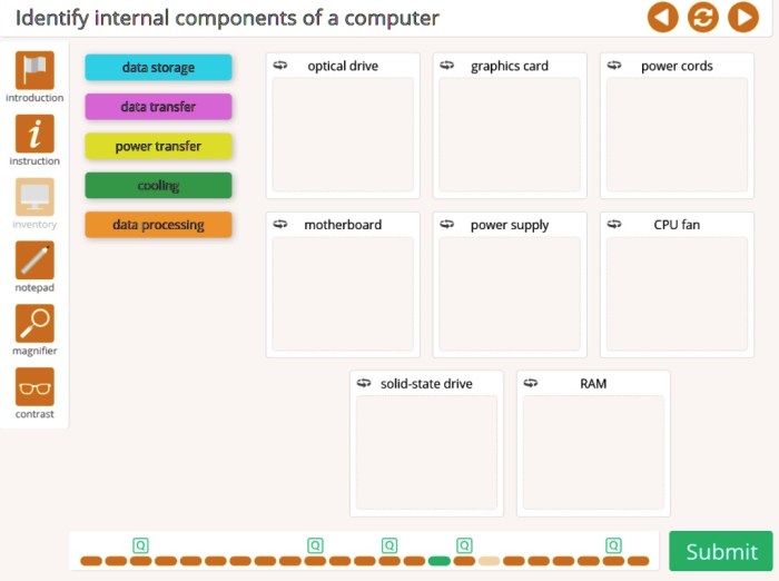 Lab 1-3 testing mode identify internal components of a computer