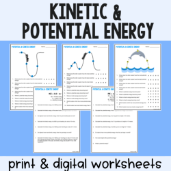 Potential and kinetic energy practice problems answer key